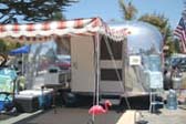 Classic 1967 Airstream Caravel Trailer at The Beach, Ready For Camping!